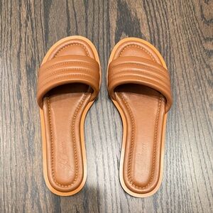 J Crew Leather Slides
